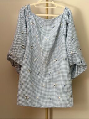 Lucy Paris Plaid Embroidered Dress